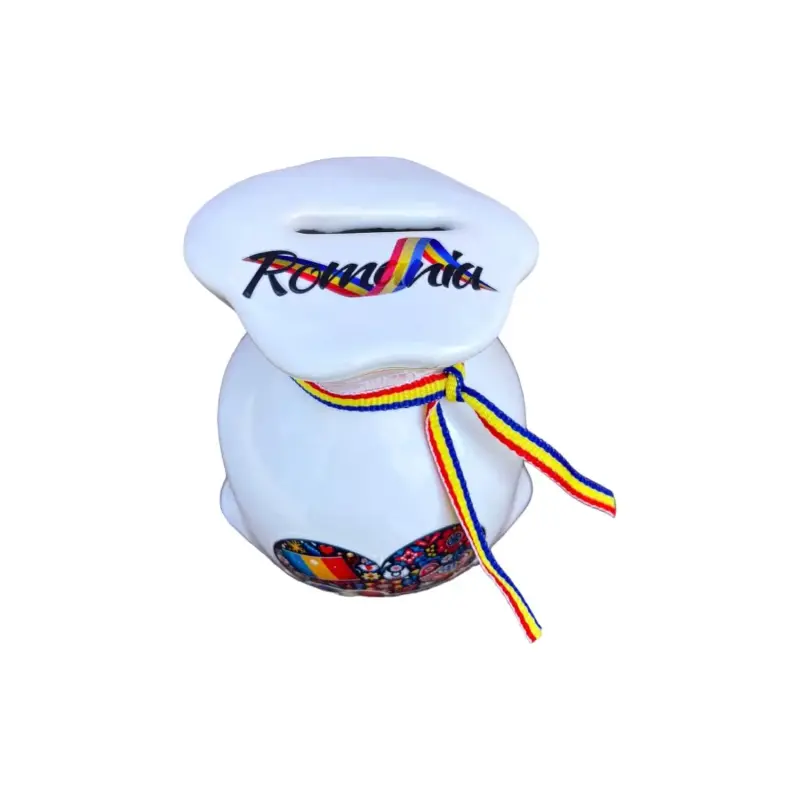 Inima romania, pusculita suvenir sac, model p49-6